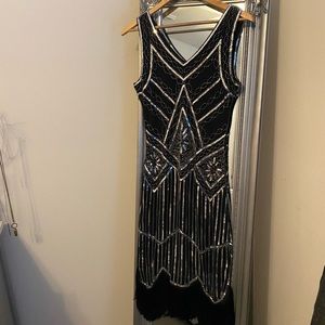 Vintage Style 1920s Flapper Dress